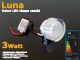 LED dekor lámpatest Luna süllyeszthető (3W) meleg fényű