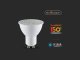 LED lámpa GU10 (5W/110°) - evolution series, 150lm/Watt - meleg fehér