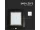 Szolár utcai LED lámpa, falra vagy oszlopra szerelhető (40W/4800lm) hideg fehér
