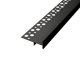 ALP-056 - TILE-EDGE Fekete - Lépcsővilágító profil LED szalaghoz (Átlátszó búrával)