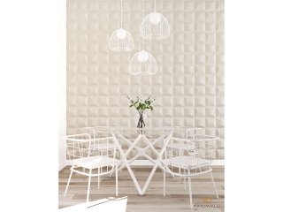 Műbőr 3D falpanel (Blancas) 40x40 cm, több színben