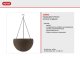 Hanging sphere planter műrattan virágcserép - mokka