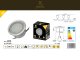 Floor LED-5 vízálló IP67 süllyeszthető LED lámpa (kerek, 0.4W, 39.5x20mm) meleg fehér - 12V