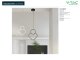 Design LED függeszték (12W), fekete színű - meleg fehér