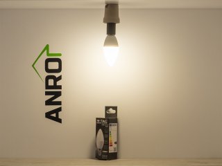 E14 LED lámpa (3.7W/180°) Gyertya - természetes fehér Kifutó