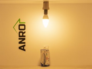 E14 LED lámpa (4W/180°) Gyertya - meleg fehér