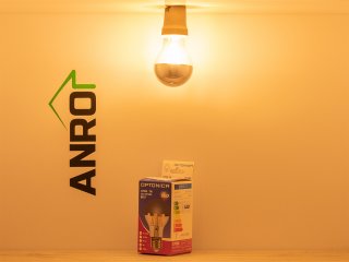 E27 LED izzó Bulb filament (7W/180°) Körte - meleg fehér - króm