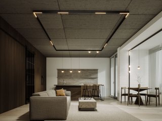 Genesis mágneses sínes LED lámpa, 43 cm, fekete - 24W (110°) természetes fehér, 48 Volt