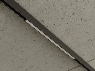 Genesis mágneses sínes LED lámpa, 22 cm, fekete - 12W (110°) természetes fehér, 48 Volt