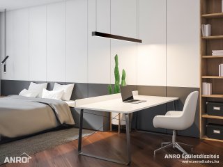 Alin minimal design függeszhető LED mennyezeti lámpa, fekete (25W) - meleg fehér