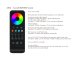 SkyDance RS4, Touch RGB+W távirányító, érintős, fekete, 4 zónás