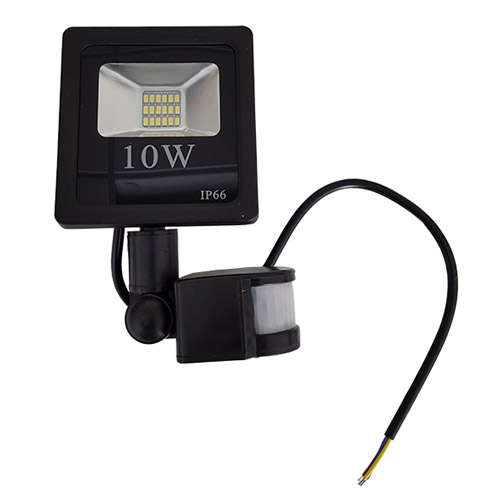 SMD Sensor LED reflektor (10W/150°, fekete) - Meleg fehér