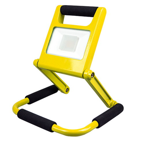 Akkus LED reflektor, munkalámpa (10W/110°) természetes fehér (sárga)
