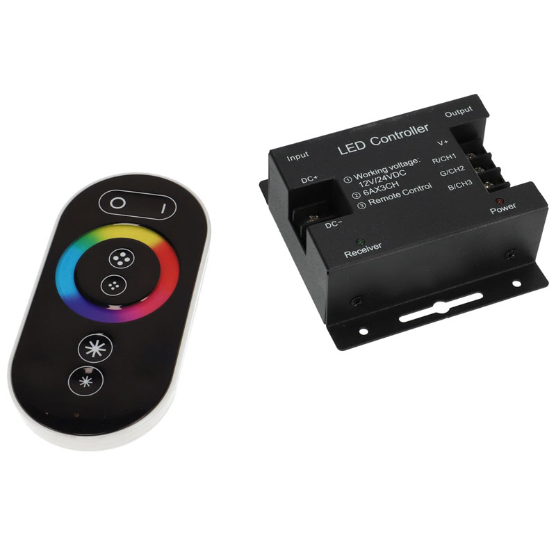 RF Touch RGB LED vezérlő (T18AJM) - 216W - fekete (LLE)