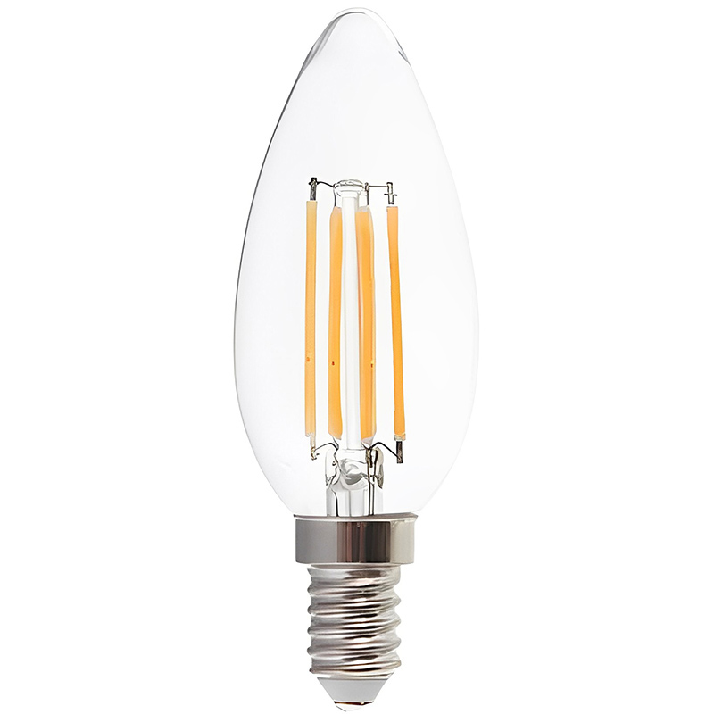 E14 LED izzó Retro filament (4W/300°) Gyertya - természetes fehér Kifutó