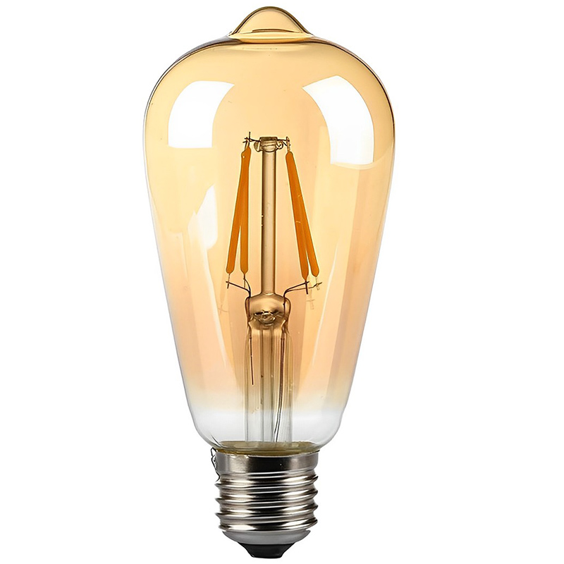 E27 LED izzó Vintage filament (8W/300°) ST64 - extra meleg fehér