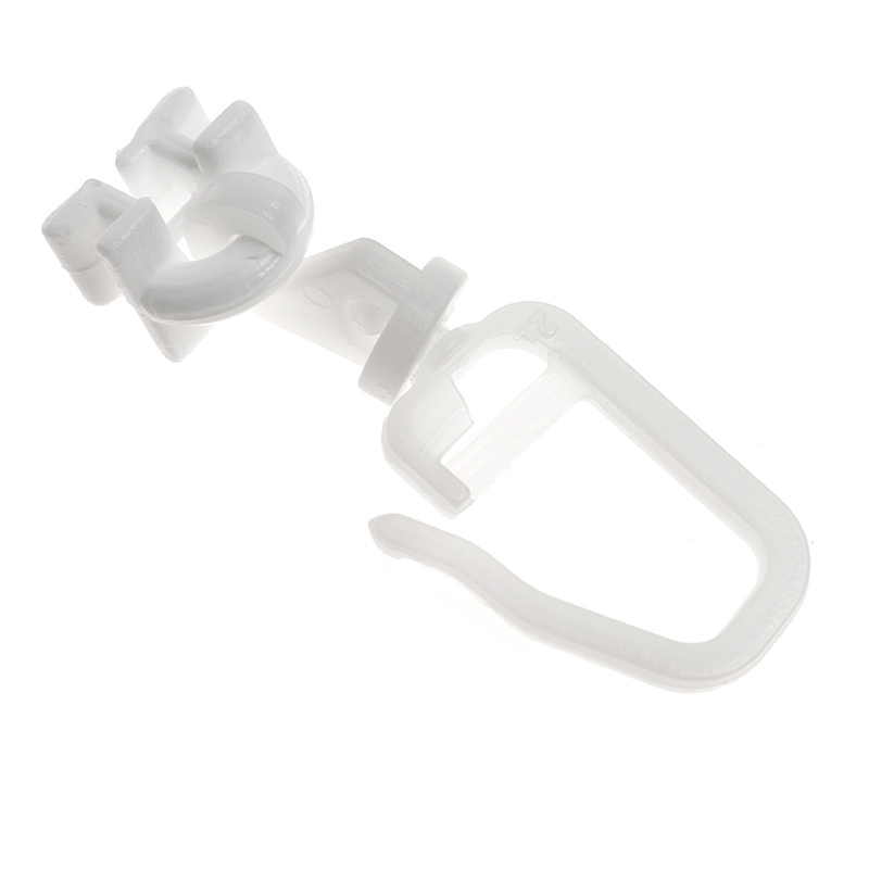Alu-Front forgatható műanyag csúszka, fehér (6 mm) 10 darab