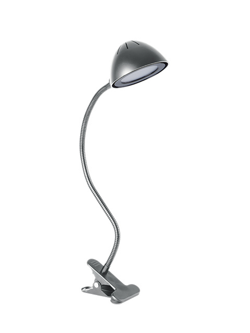 Csiptetős, USB LED asztali lámpa Liba (7W/3000K) ezüst
