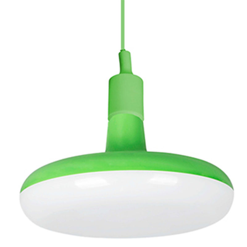 Agumi E27 függeszték zöld + ajándék E27/18W LED lámpa!