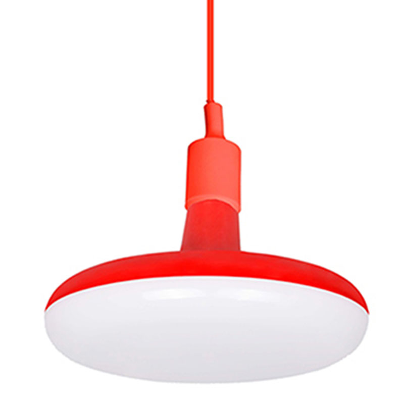 Agumi E27 függeszték piros + ajándék E27/18W LED lámpa!