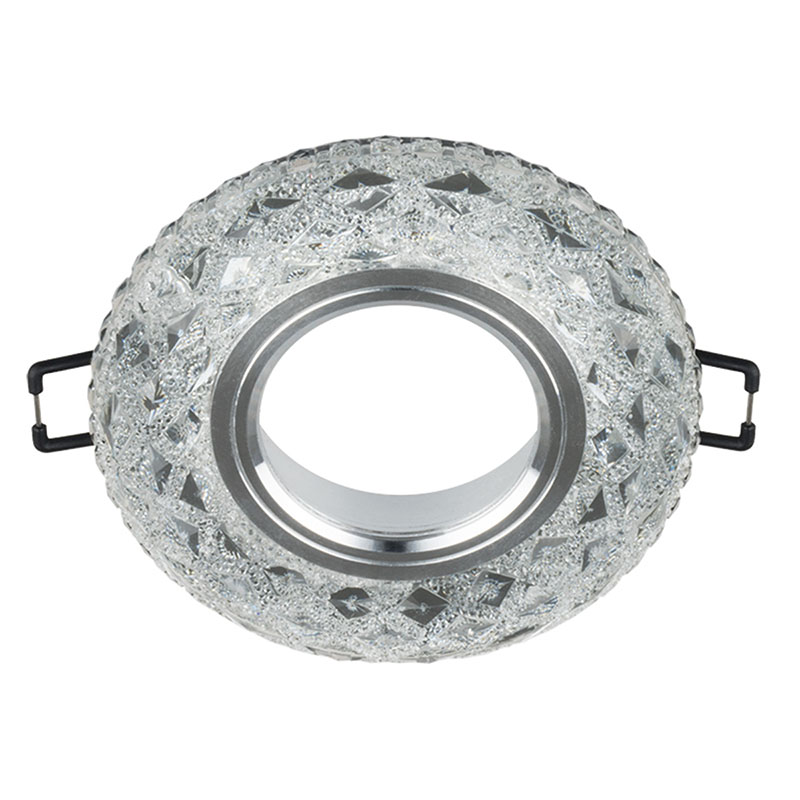 SideLight Crystal-1 üveg spot lámpatest, kör, természetes fehér LED oldalvilágítás