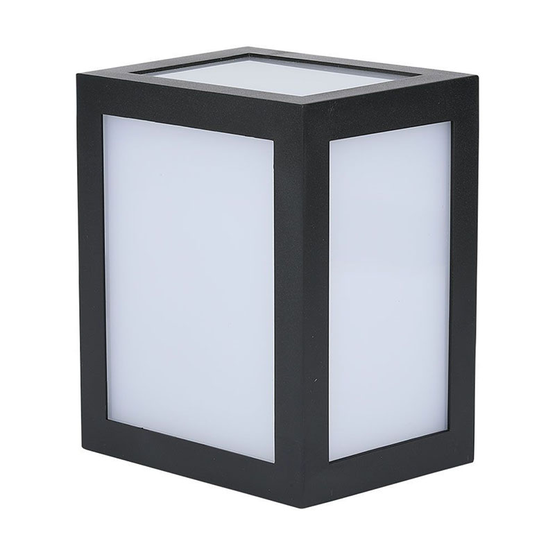 Cube oldalfali dekor lámpatest - fekete (12W) meleg fehér