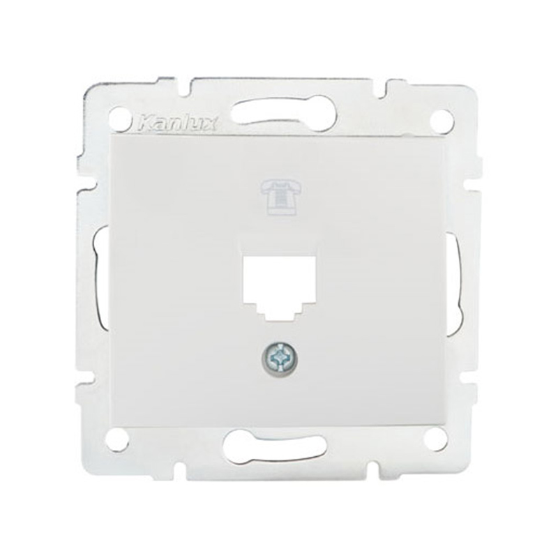 DOMO - Csatlakozó aljzat burkolat, 1-es, RJ45, aljzat n., fehér