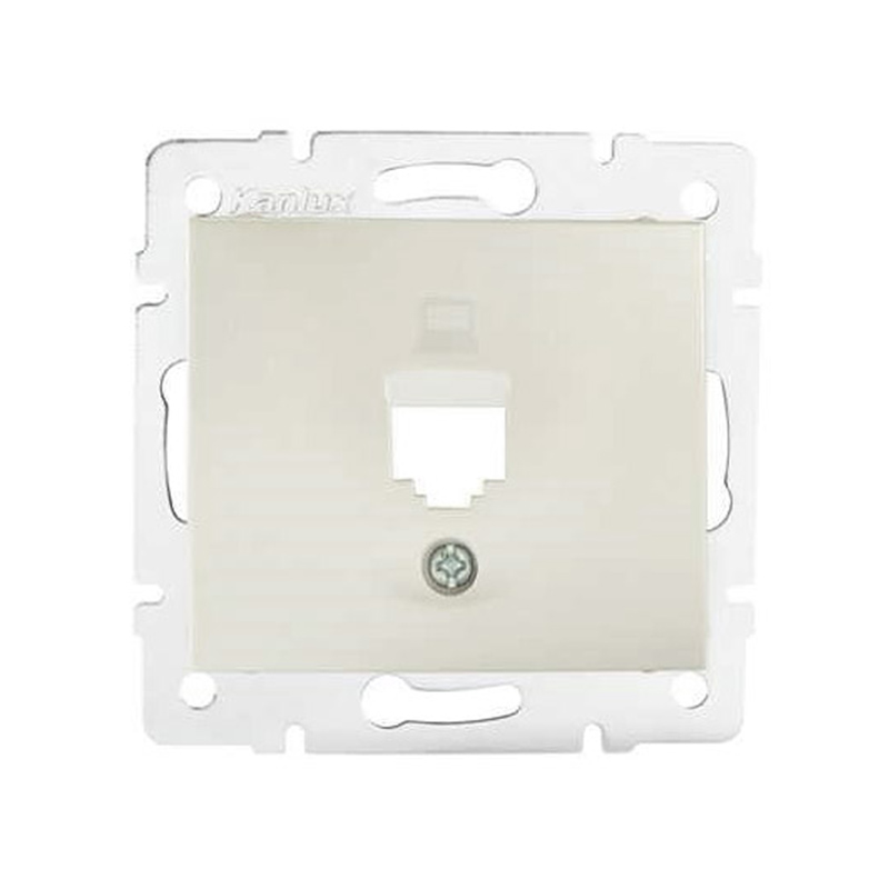 DOMO - Csatlakozó aljzat burkolat, 1-es, RJ45, aljzat n., gyöngy