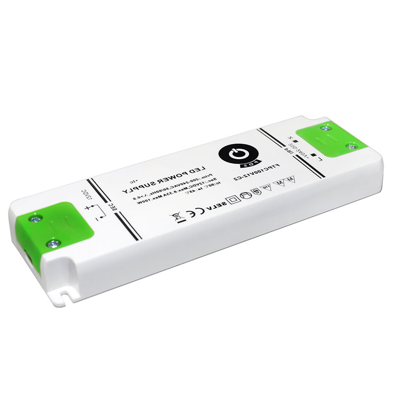 LED tápegység 12 Volt - műanyag házas, ipari (100W/8.33A) Compact, 5 év garancia