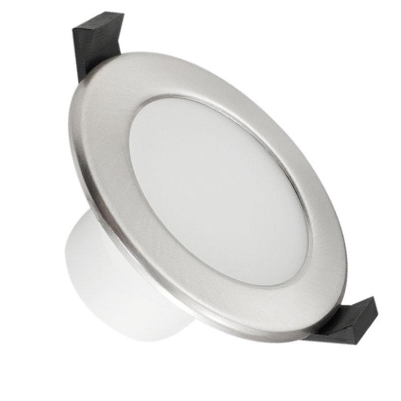 Tűzbiztos LED spot lámpa (7W/600lm/92x52mm) szálcsiszolt acél, természetes fehér