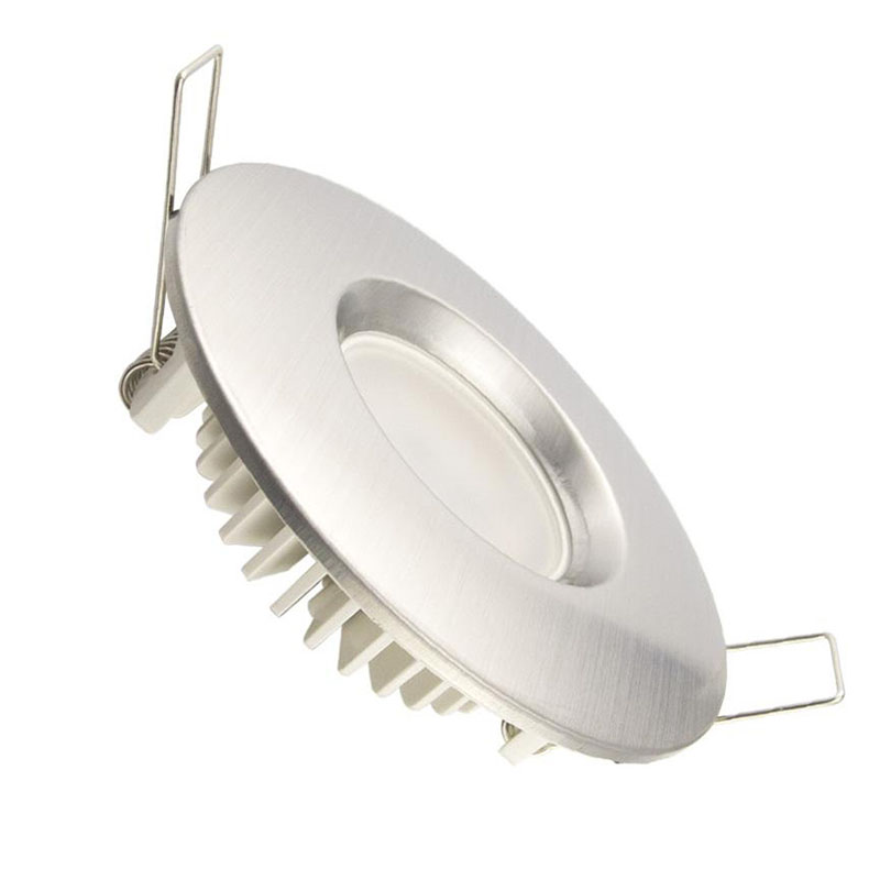Tűzbiztos LED spot lámpa (7W/600lm/85x25mm) szálcsiszolt acél, természetes fehér