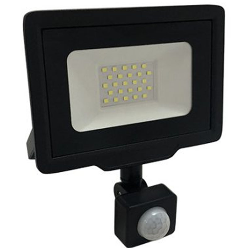 CityLine Sensor LED reflektor fekete (20W/120°) - Természetes fehér