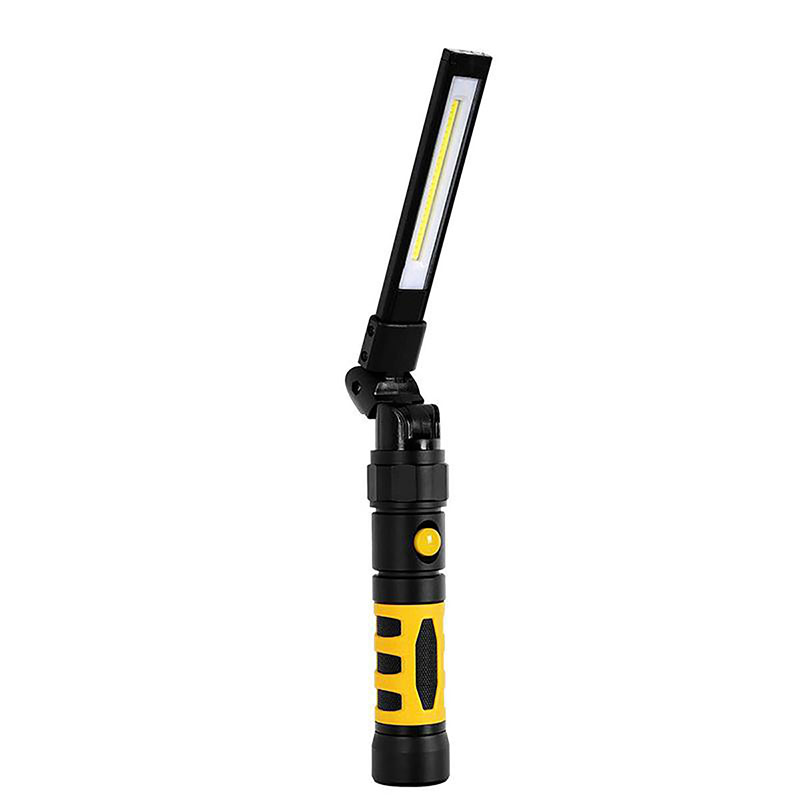 LED munkalámpa (5+1W) akkus, mágneses, fekete-sárga