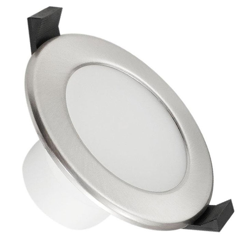 Tűzbiztos LED spot lámpa (7W/590lm/92x52mm) rozsdamentes acél, meleg fehér
