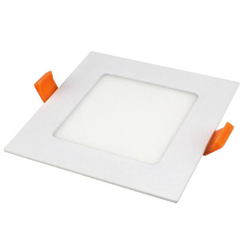 Süllyeszthető LED panel fehér (120 mm - négyzet) 6W - meleg fehér LPL211