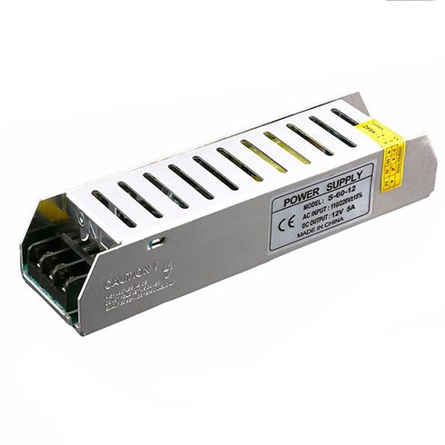 LED tápegység 12 Volt, ipari (60W/5A) Slim