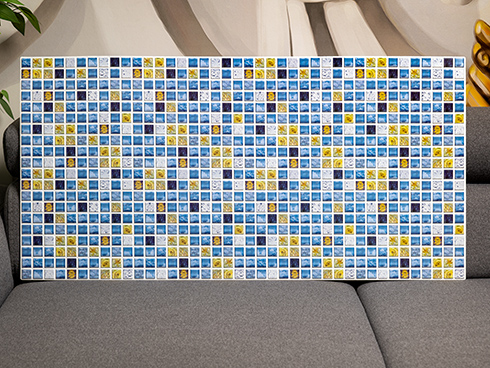 Flexpanel PVC falburkoló lap - Mozaik csempe Atlantis kék műanyag burkolólap