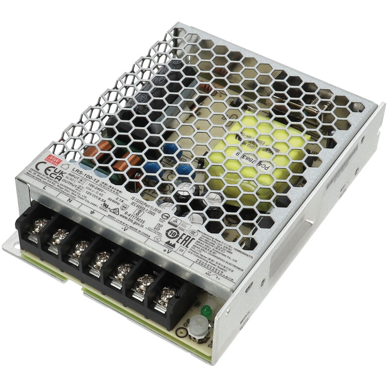 LED tápegység 12 Volt - fém házas, ipari (100W/8.5A) 3 év, MeanWell