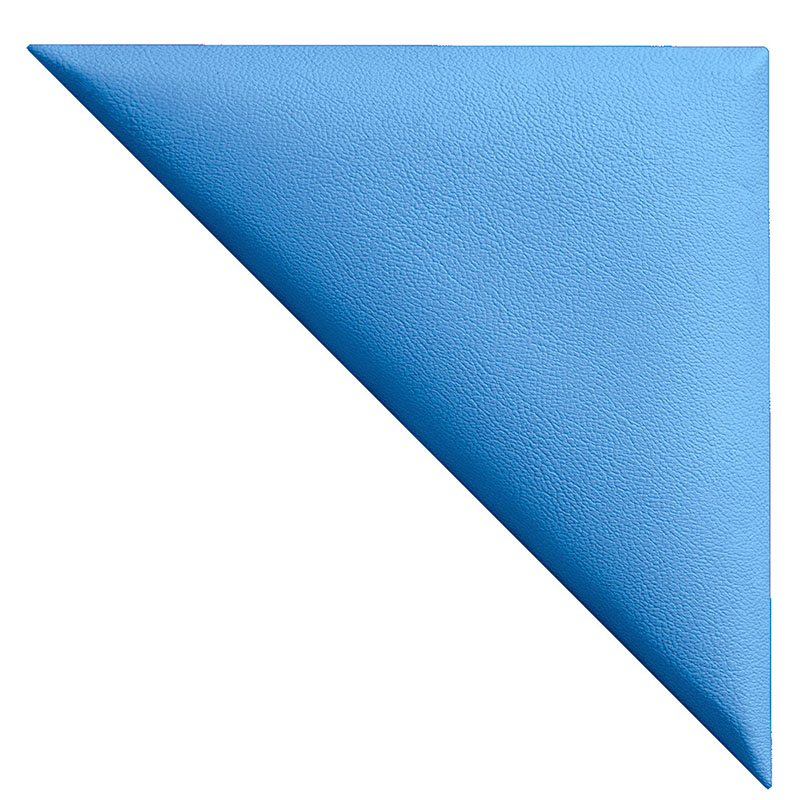 Bőrpanel, bőr falpanel: derékszögű háromszög alakú  - Inka 820 türkiz kék (24.5x12.5 cm)