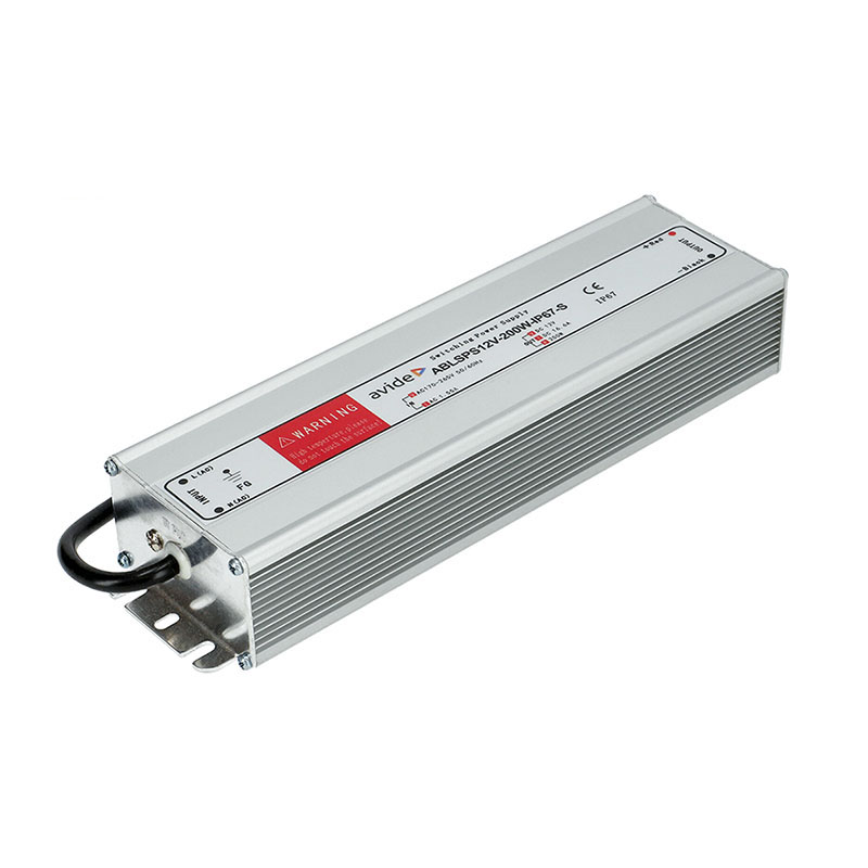 Vízálló LED tápegység 12 Volt (200W/16.6A) IP67, fémházas