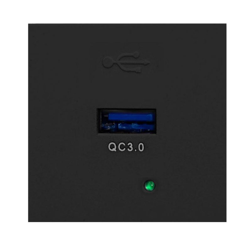 System moduláris elosztóhoz: USB QuickCharge 3.0 gyors töltőaljzat - fekete