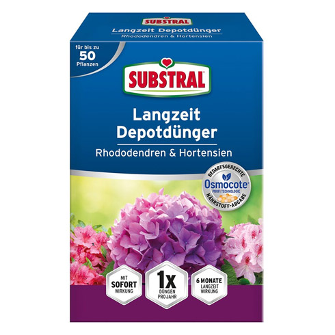 Osmocote hosszú hatású virágtrágya rhododendron, hortenzia és erikafélékhez (750g)