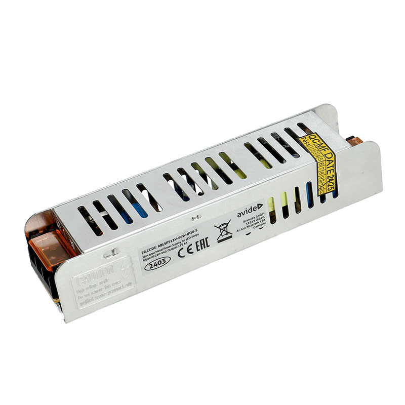 LED tápegység 12 Volt (60W/5A) fémházas