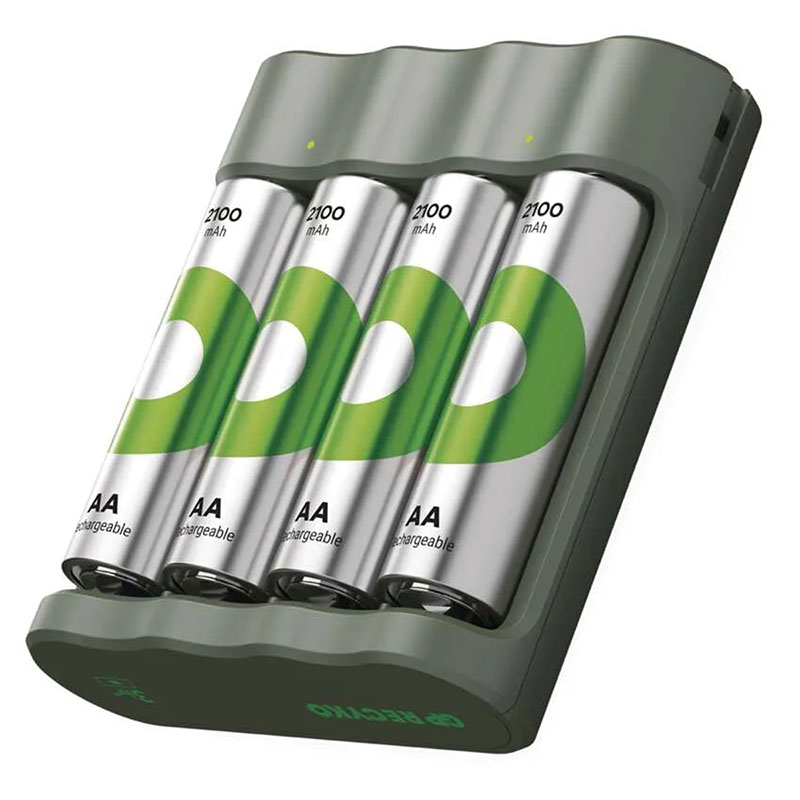 GP Akkumulátor töltő Eco B411 + 4xAA ReCyko 2100mAh tölthető elem