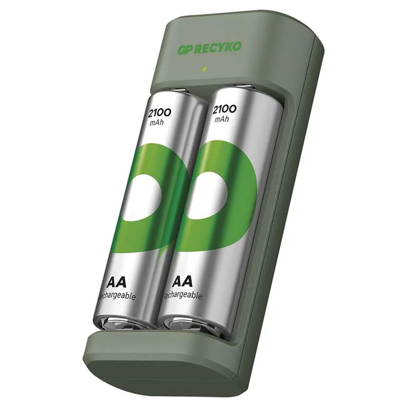 GP Akkumulátor töltő Eco E221 + 2xAA ReCyko 2100mAh tölthető elem