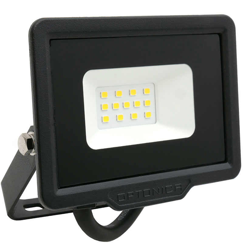 SMD2 LED reflektor fekete (10W/120°) - Meleg fehér