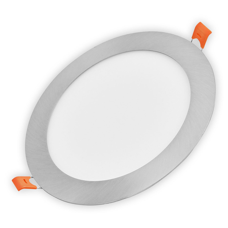 Süllyeszthető LED panel (170 mm - kör) 12W - természetes fehér, szatén-nikkel