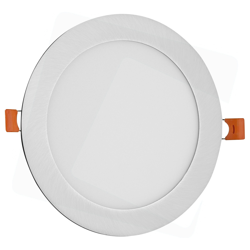 Süllyeszthető LED panel (220 mm - kör) 18W - természetes fehér, szatén-nikkel
