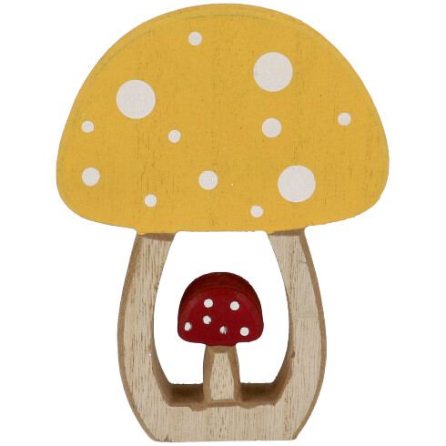 Őszi fa dekoráció, gombák (15x11x2,1 cm)
