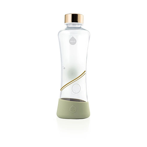 Metallic Gold üvegkulacs, 550 ml, arany-zöld